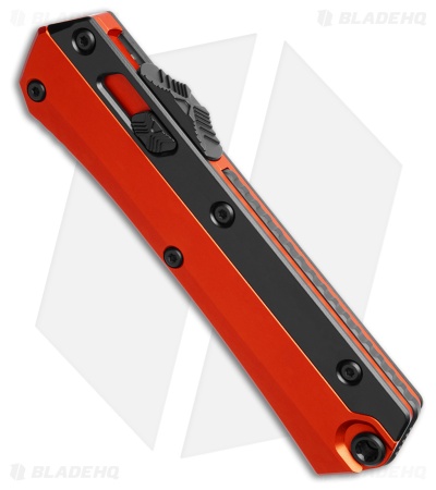 Microtech Glykon T/E OTF Automatic Knife Orange Aluminum/Titanium (3.75" Black)