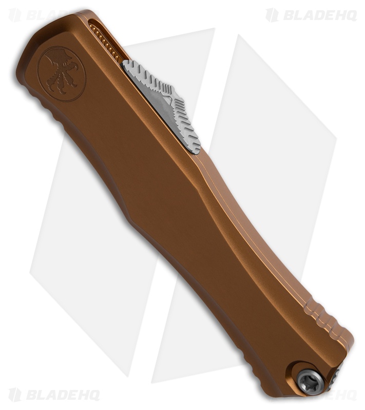 Microtech Hera II D/E OTF Automatic Knife Tan Aluminum (4" Stonewash)