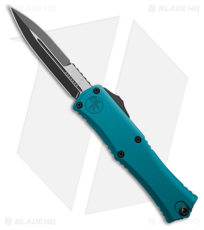 Microtech Hera II Mini Bayonet OTF Auto Knife Blue Aluminum (2.9" Black)