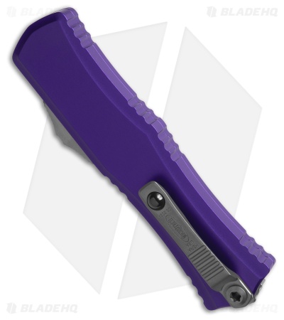 Microtech Hera II Mini Bayonet OTF Automatic Knife Purple Al (3" Stonewash Serr)