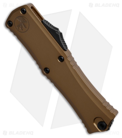 Microtech Hera II Mini Bayonet OTF Automatic Knife Tan Aluminum (2.9" Black)