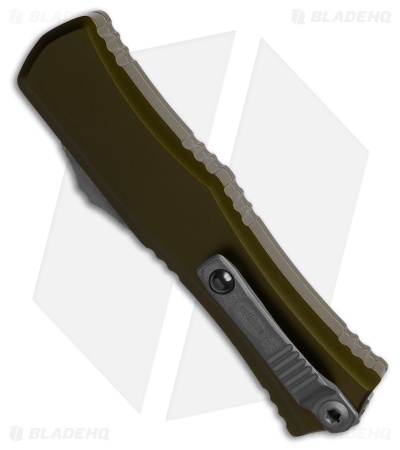 Microtech Hera II Mini Bayonet OTF Automatic Knife Green Aluminum 2.9" APOC Serr