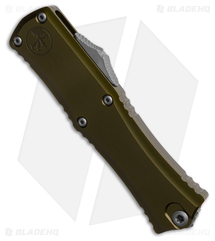 Microtech Hera II Mini Bayonet OTF Automatic Knife Green Aluminum 2.9" APOC Serr