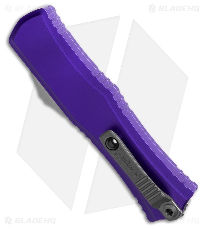 Microtech Hera II Mini Bayonet OTF Automatic Knife Purple Al (3" Satin)