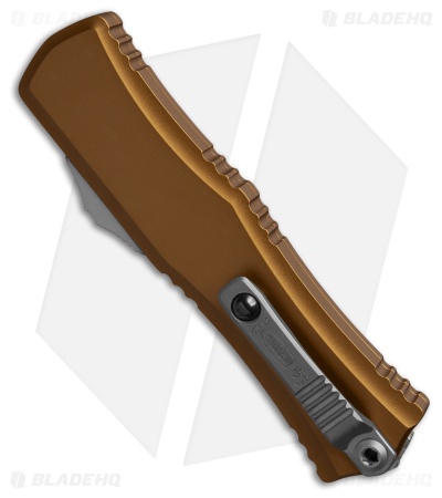 Microtech Hera II Mini Bayonet OTF Automatic Knife Tan Aluminum (3" Stonewash)