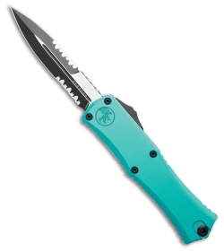 Microtech Hera II Mini Bayonet OTF Knife Turquoise Aluminum (2.9" Black Serr)