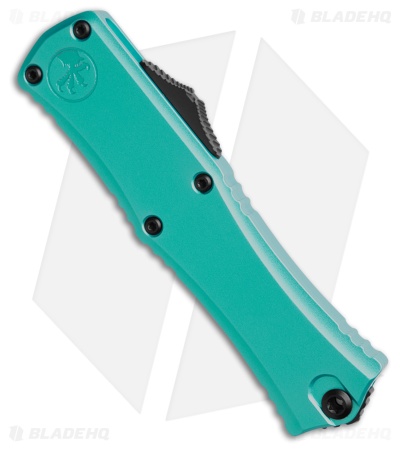 Microtech Hera II Mini D/E OTF Knife Turquoise Aluminum (2.9" Black Serr)