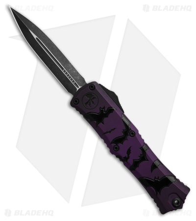 Microtech Hera II Mini D/E OTF Knife Purple Al + Bats