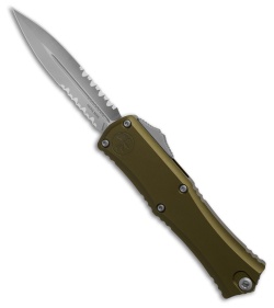 Microtech Hera II Mini D/E OTF Knife OD Green Aluminum (2.9" Satin Serr)