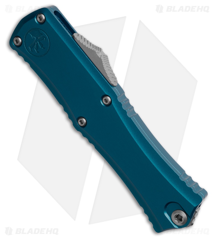 Microtech Hera II Mini D/E OTF Automatic Knife Blue Al (2.9" Satin Full Serr)
