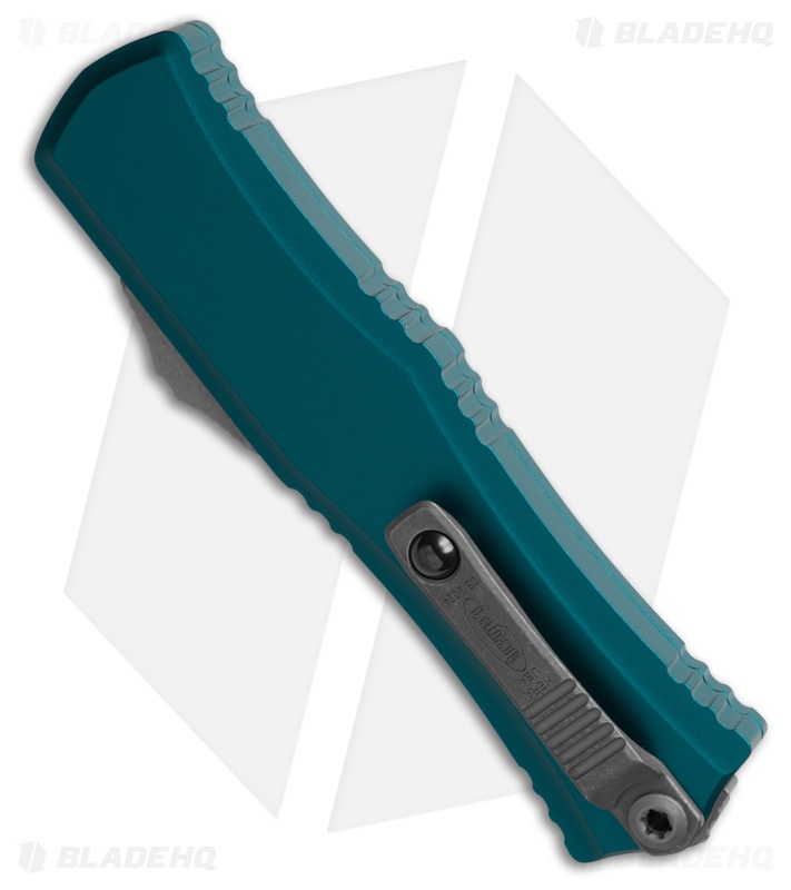 Microtech Hera II Mini D/E OTF Automatic Knife Blue Aluminum (2.9" Apocalyptic)