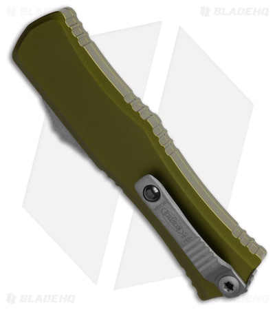 Microtech Hera II Mini D/E OTF Automatic Knife OD Green Aluminum (2.9" AP Serr)