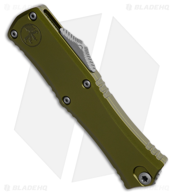 Microtech Hera II Mini D/E OTF Automatic Knife OD Green Aluminum (2.9" AP Serr)