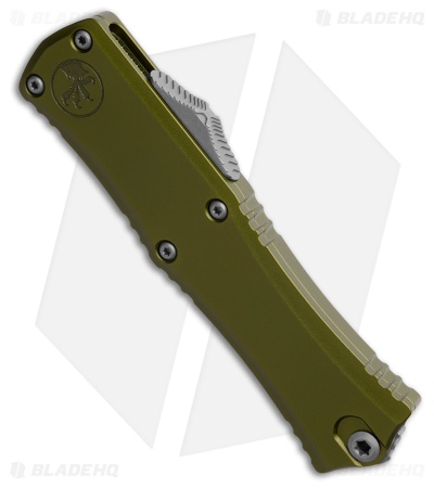 Microtech Hera II Mini D/E OTF Automatic Knife OD Green Aluminum (2.9" AP Serr)