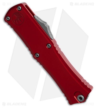 Microtech Hera II Mini D/E OTF Automatic Knife Red Aluminum (2.9" AP Full Serr)
