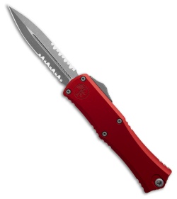 Microtech Hera II Mini D/E OTF Automatic Knife Red Al (2.9" AP Serr)