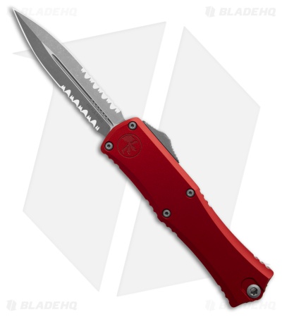 Microtech Hera II Mini D/E OTF Automatic Knife Red Al (2.9" AP Serr)
