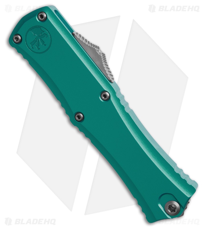 Microtech Hera II Mini D/E OTF Automatic Knife Turquoise Aluminum (2.9" SW)