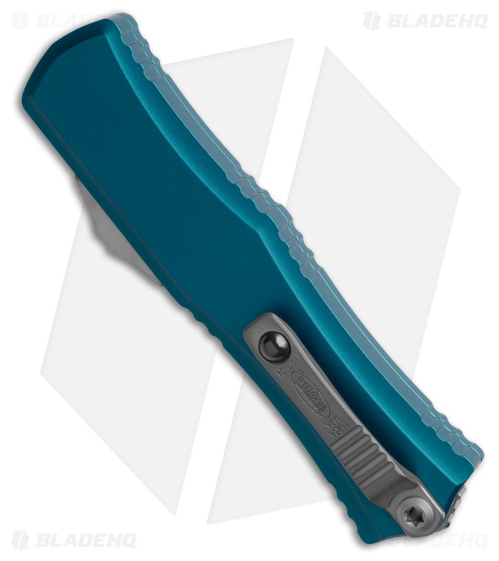 Microtech Hera II Mini D/E OTF Automatic Knife Blue Aluminum (2.9" Satin)