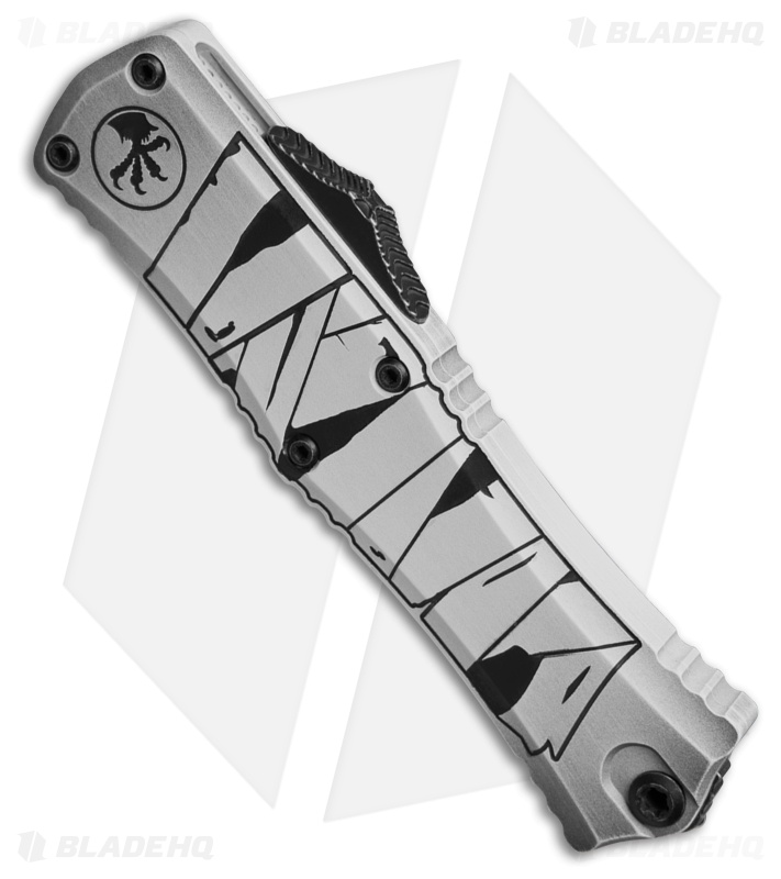 Microtech Hera II Mini D/E SS Mummy Wrap Aluminum (2.9" Dark Stonewash)
