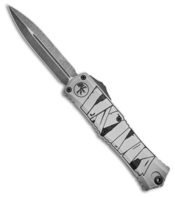 Microtech Hera II Mini D/E SS Mummy Wrap Aluminum (2.9" Dark Stonewash)
