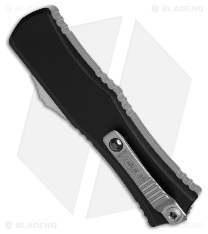 Microtech Hera II Mini Recurve OTF Automatic Knife Black Aluminum (3" Stonewash)
