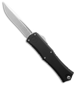Microtech Hera II Mini Recurve OTF Automatic Knife Black Aluminum (3" Stonewash)