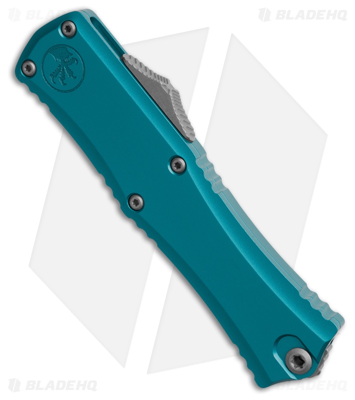 Microtech Hera II Mini Recurve OTF Automatic Knife Blue Aluminum (3" Apoc)