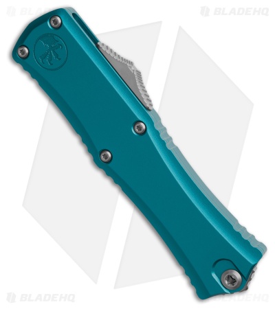 Microtech Hera II Mini Recurve OTF Automatic Knife Blue Aluminum (3" Stonewash)