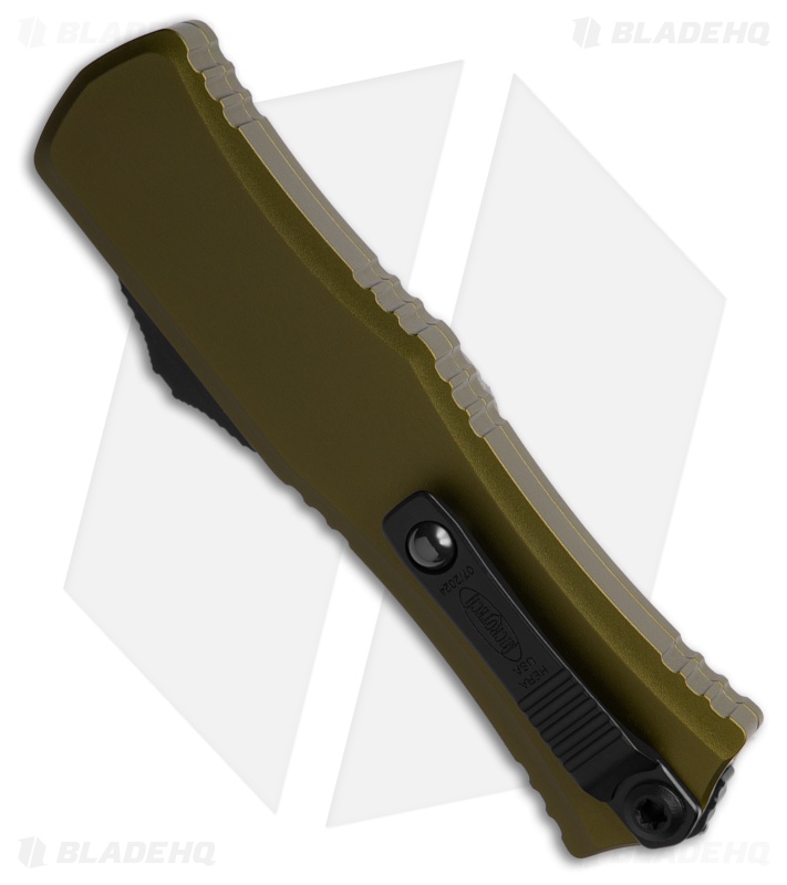 Microtech Hera II Mini Recurve OTF Automatic Knife OD Green Aluminum (3" Black)