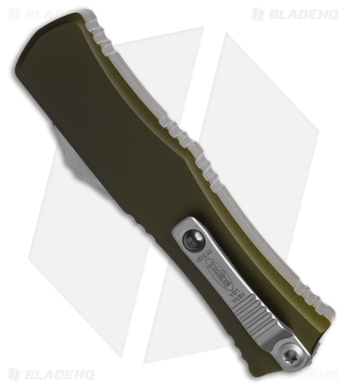 Microtech Hera II Mini D/E OTF Automatic Knife OD Green Aluminum (2.9" Apoc)