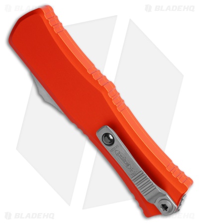 Microtech Hera II Mini Recurve OTF Automatic Knife Orange Aluminum (3" SW)