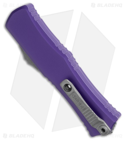 Microtech Hera II Mini Recurve OTF Automatic Knife Purple Al (3" Apocalyptic)