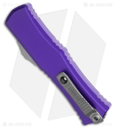Microtech Hera II Mini Recurve OTF Automatic Knife Purple Aluminum (3" SW)