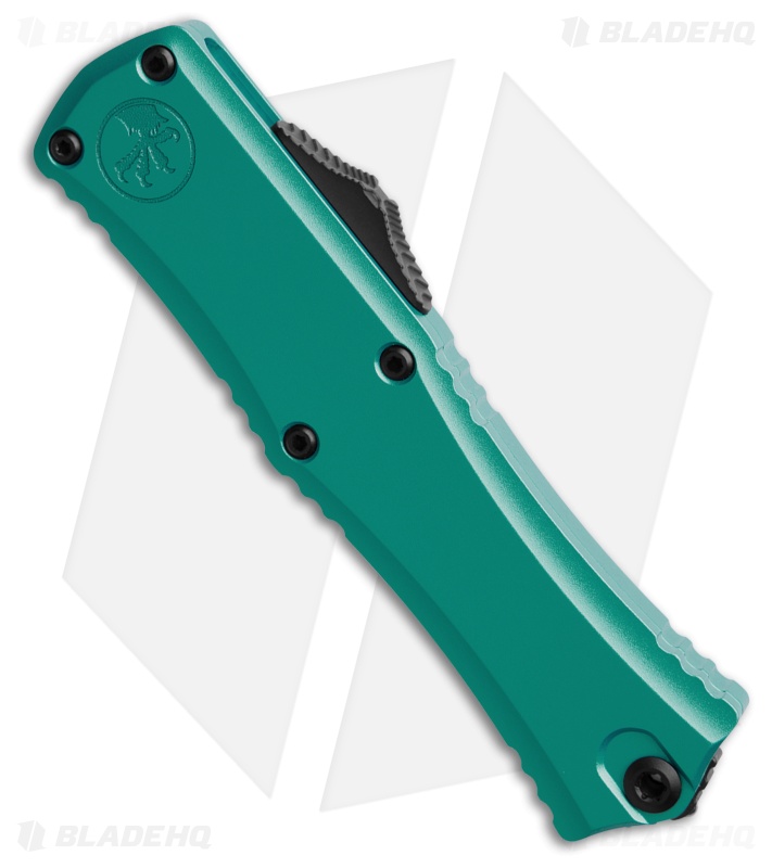 Microtech Hera II Mini Recurve OTF Automatic Knife Turquoise Aluminum (3" Black)