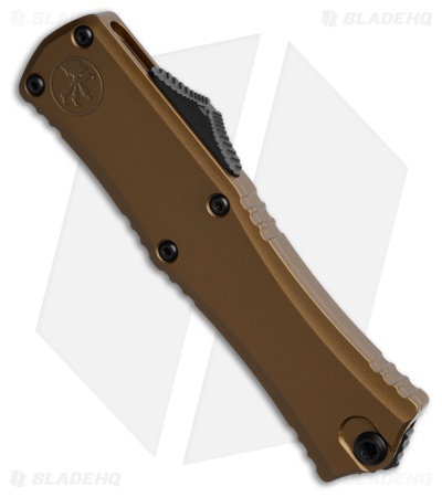 Microtech Hera II Mini S/E OTF Automatic Knife Tan Aluminum (2.9" Black Serr) 