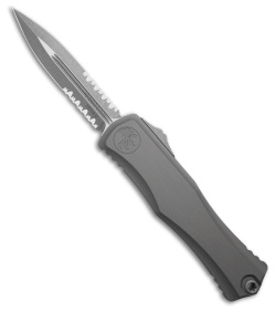 Microtech Hera II OTF Automatic Knife Gray Aluminum (4" Apocalyptic  Serr)