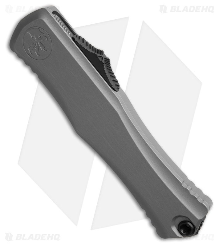 Microtech Hera II OTF Automatic Knife Natural Clear Aluminum (4" Black) 1702-1NC