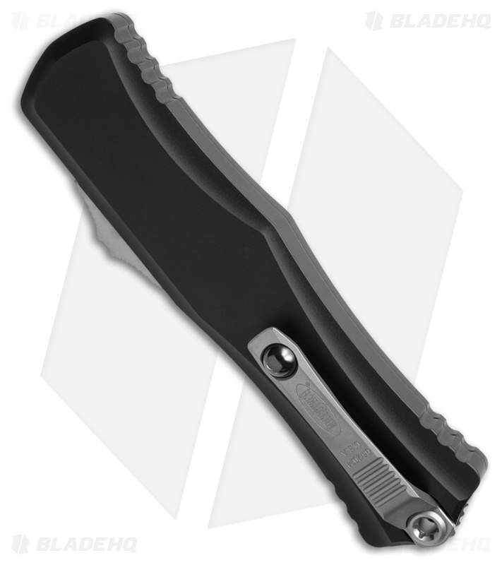 Microtech Hera II Recurve OTF Automatic Knife Black Aluminum (4" Stonewash)