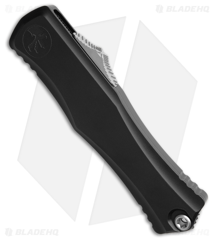 Microtech Hera II Recurve OTF Automatic Knife Black Aluminum (4" Stonewash)