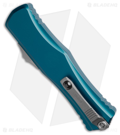 Microtech Hera II Recurve OTF Automatic Knife Blue Aluminum (4" Satin)