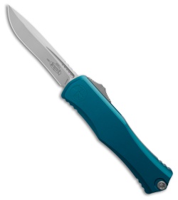 Microtech Hera II Recurve OTF Automatic Knife Blue Aluminum (4" Satin)