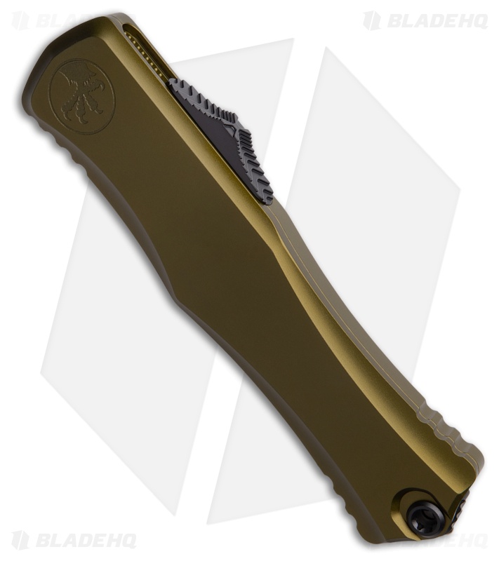 Microtech Hera II Recurve OTF Automatic Knife OD Green Aluminum (4" Black)
