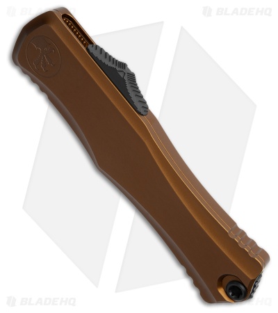 Microtech Hera II Recurve OTF Automatic Knife Tan Aluminum (4" Black)
