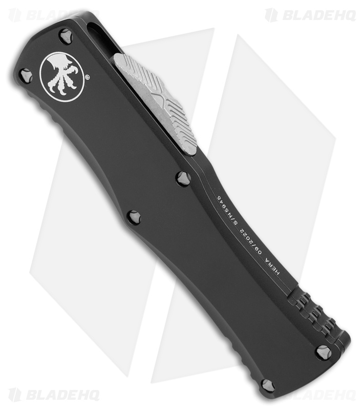 Microtech Hera OTF Automatic Knife Dagger Black Aluminum (3" Apocalyptic)