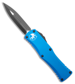 Microtech Hera D/E Auto Knife Dagger Blue Aluminum (3" Black) 702-1BL