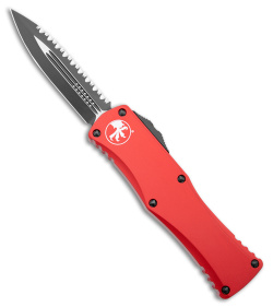 Microtech Hera D/E Auto Knife Red Aluminum (3" Black Serr)