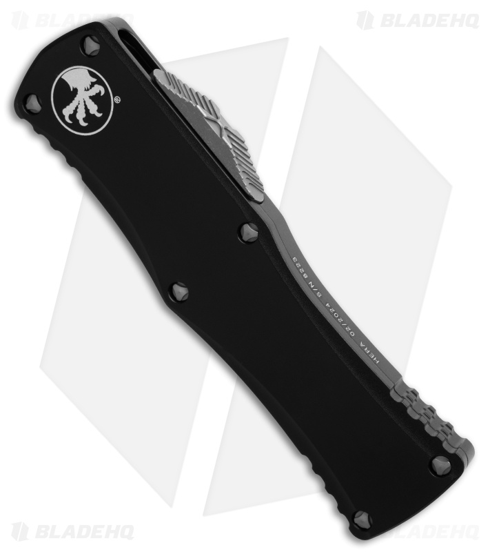 Microtech Hera S/E OTF Automatic Knife Black  (3" Apocalyptic Serrated) 703-11AP
