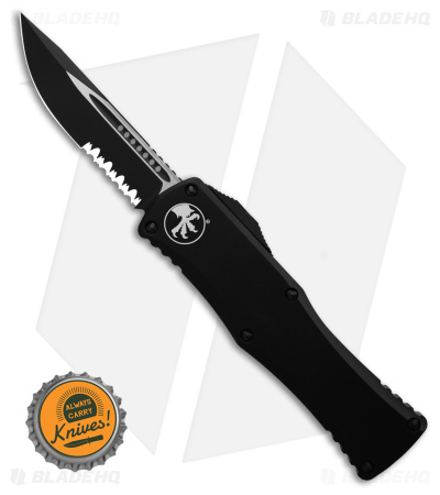Microtech Hera S/E Tactical OTF Automatic Knife Black (3" Black Serr) 703-2T