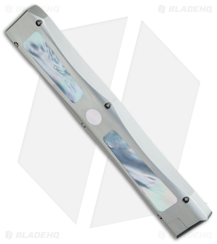 Marfione Custom Dragonslayer IV OTF Knife Mother of Pearl (Blued Damascus)